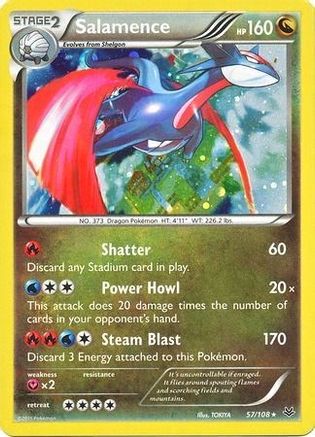 [PKM-R] Salamence (57/108) (Cosmos Holo) (Blister Exclusive) [XY: Roaring Skies]