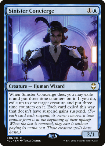 {R} Sinister Concierge (Promo Pack) [Streets of New Capenna Commander Promos][PP NCC 030]