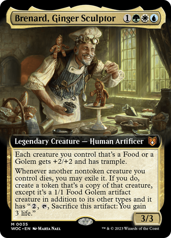 {R} Brenard, Ginger Sculptor (Extended Art) [Wilds of Eldraine Commander][WOC 035]