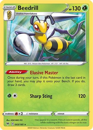 [PKM-R] Beedrill (003/185) [Sword & Shield: Vivid Voltage]
