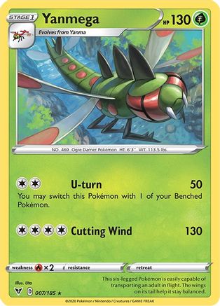 [PKM-R] Yanmega (007/185) [Sword & Shield: Vivid Voltage]