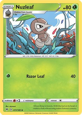 [PKM] Nuzleaf (011/185) [Sword & Shield: Vivid Voltage]