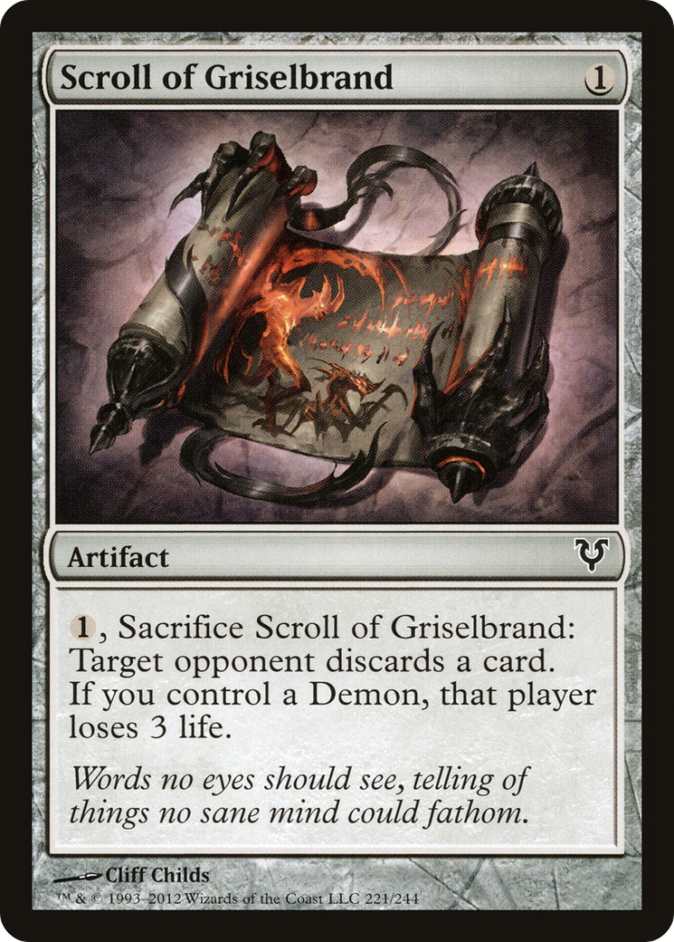 {C} Scroll of Griselbrand [Avacyn Restored][AVR 221] - Misty Mountain Games