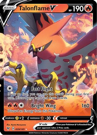 [PKM-R] Talonflame V (029/185) [Sword & Shield: Vivid Voltage]