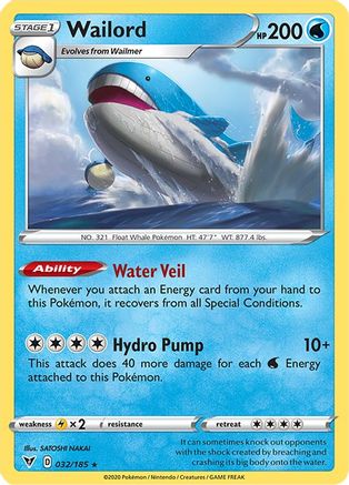 [PKM] Wailord (032/185) [Sword & Shield: Vivid Voltage]