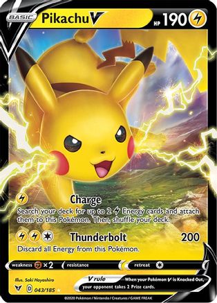 [PKM] Pikachu V (043/185) [Sword & Shield: Vivid Voltage]