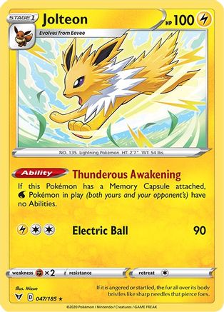 [PKM-R] Jolteon (047/185) [Sword & Shield: Vivid Voltage]
