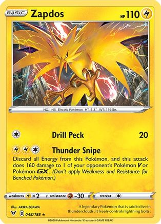 [PKM-R] Zapdos (048/185) [Sword & Shield: Vivid Voltage]