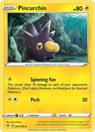 [PKM] Pincurchin (062/185) [Sword & Shield: Vivid Voltage]