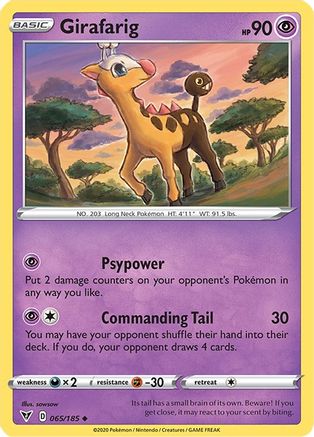 [PKM] Girafarig (065/185) [Sword & Shield: Vivid Voltage]