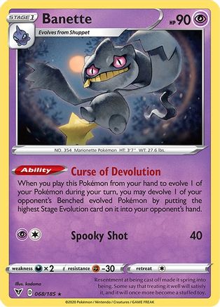 [PKM] Banette (068/185) [Sword & Shield: Vivid Voltage]