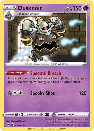 [PKM] Dusknoir (071/185) [Sword & Shield: Vivid Voltage]