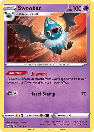 [PKM-C] Swoobat (074/185) [Sword & Shield: Vivid Voltage]