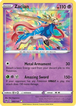 [PKM] Zacian (082/185) [Sword & Shield: Vivid Voltage]