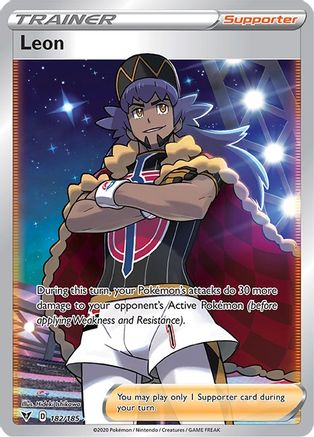 [PKM] Leon (182/185) [Sword & Shield: Vivid Voltage]