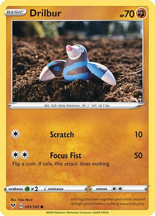 [PKM] Drilbur (091/185) [Sword & Shield: Vivid Voltage]