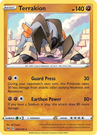 [PKM] Terrakion (092/185) [Sword & Shield: Vivid Voltage]
