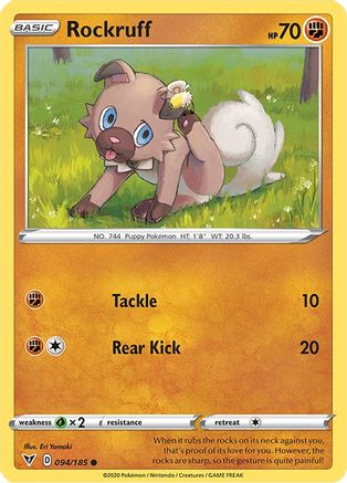 [PKM-C] Rockruff (094/185) [Sword & Shield: Vivid Voltage]