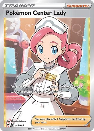 [TR] Pokemon Center Lady (185/185) [Sword & Shield: Vivid Voltage]