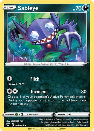 [PKM-C] Sableye (105/185) [Sword & Shield: Vivid Voltage]