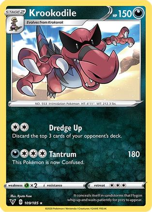 [PKM] Krookodile (109/185) [Sword & Shield: Vivid Voltage]