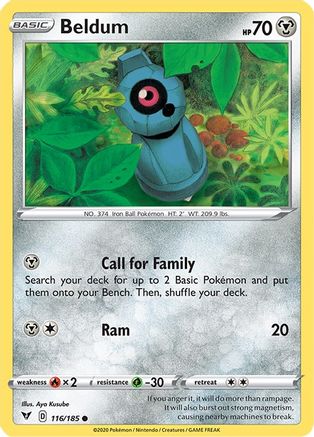 [PKM-C] Beldum (116/185) [Sword & Shield: Vivid Voltage]
