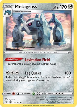 [PKM-R] Metagross (118/185) [Sword & Shield: Vivid Voltage]