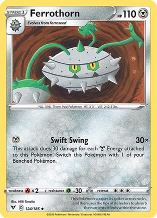 [PKM] Ferrothorn (124/185) [Sword & Shield: Vivid Voltage]