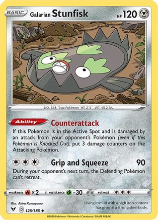 [PKM] Galarian Stunfisk (125/185) [Sword & Shield: Vivid Voltage]