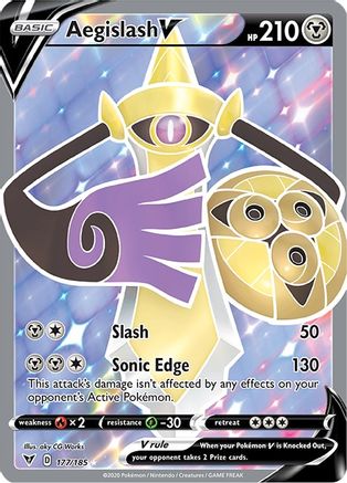 [PKM-R] Aegislash V (177/185) [Sword & Shield: Vivid Voltage]