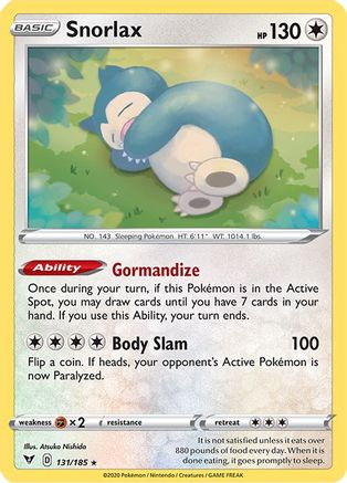 [PKM-R] Snorlax (131/185) [Sword & Shield: Vivid Voltage]