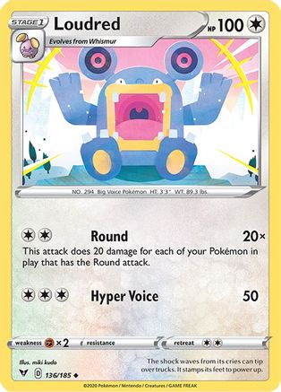 [PKM] Loudred (136/185) [Sword & Shield: Vivid Voltage]