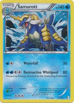 [PKM-R] Samurott (41/149) (Cosmos Holo) (Blister Exclusive) [Black & White: Boundaries Crossed]