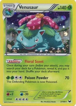 [PKM-R] Venusaur (3/108) (Cosmos Holo) (Blister Exclusive) [Black & White: Dark Explorers]