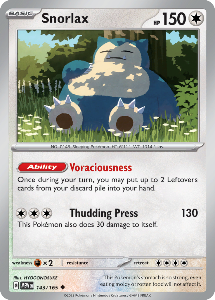 [PKM-C] Snorlax (143/165) [Scarlet & Violet: 151]