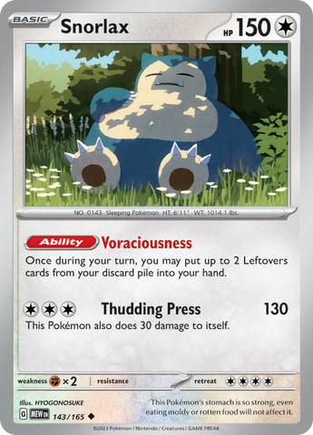 [PKM-C] Snorlax (143/165) [Scarlet & Violet: 151]