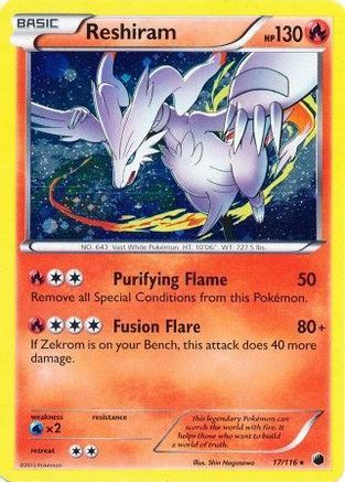 [PKM] Reshiram (17/116) (Cosmos Holo) [Black & White: Plasma Freeze]