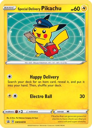 [PKM] Special Delivery Pikachu (SWSH074) [Sword & Shield: Black Star Promos]