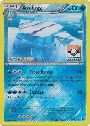 [PKM] Avalugg (31/106) (League Promo 4th Place) [XY: Flashfire]