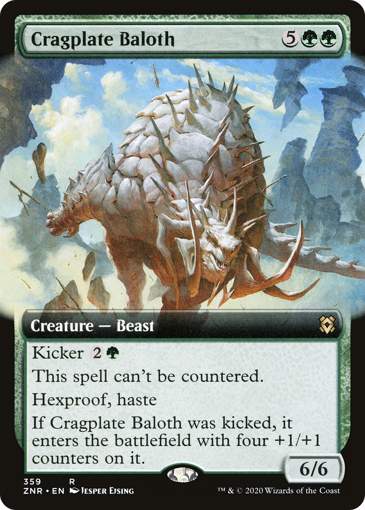{R} Cragplate Baloth (Extended Art) [Zendikar Rising][ZNR 359]