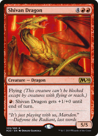 {R} Shivan Dragon [Core Set 2020][M20 335]