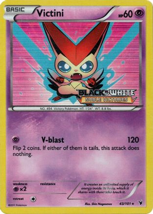[PKM] Victini (43/101) (Prerelease Promo) [Black & White: Black Star Promos]