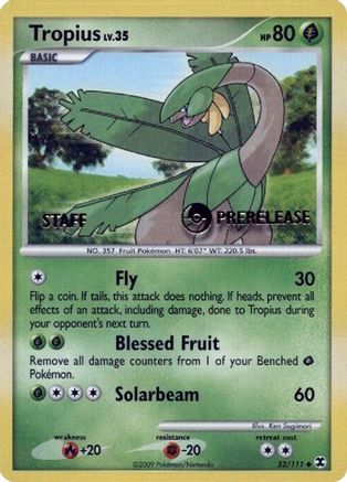 [PKM] Tropius (52/111) (Staff Prerelease Promo) [Nintendo: Black Star Promos]