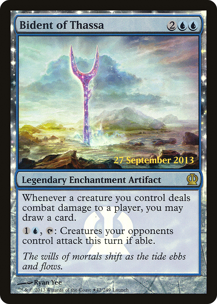 {R} Bident of Thassa (Prerelease) [Theros Promos][PA THS 042] - Misty Mountain Games