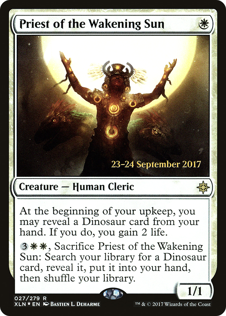{R} Priest of the Wakening Sun [Ixalan Prerelease Promos][PR XLN 027]