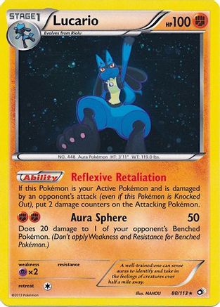 [PKM-R] Lucario (80/113) (Cosmos Holo) [Black & White: Legendary Treasures]