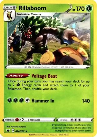 [PKM] Rillaboom (014/202) (Cosmos Holo) [Sword & Shield: Base Set]