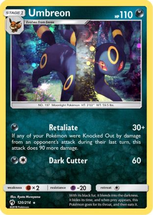 [PKM-R] Umbreon (120/214) (Cosmos Holo) (Blister Exclusive) [Sun & Moon: Lost Thunder]