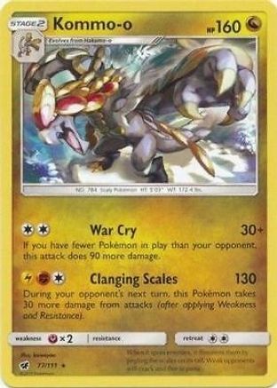 [PKM] Kommo-o (77/111) (Cracked Ice Holo) (Theme Deck Exclusive) [Sun & Moon: Crimson Invasion]