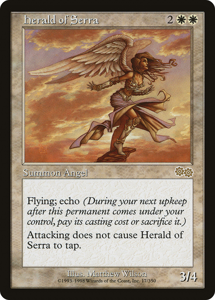 {R} Herald of Serra [Urza's Saga][USG 017] - Misty Mountain Games